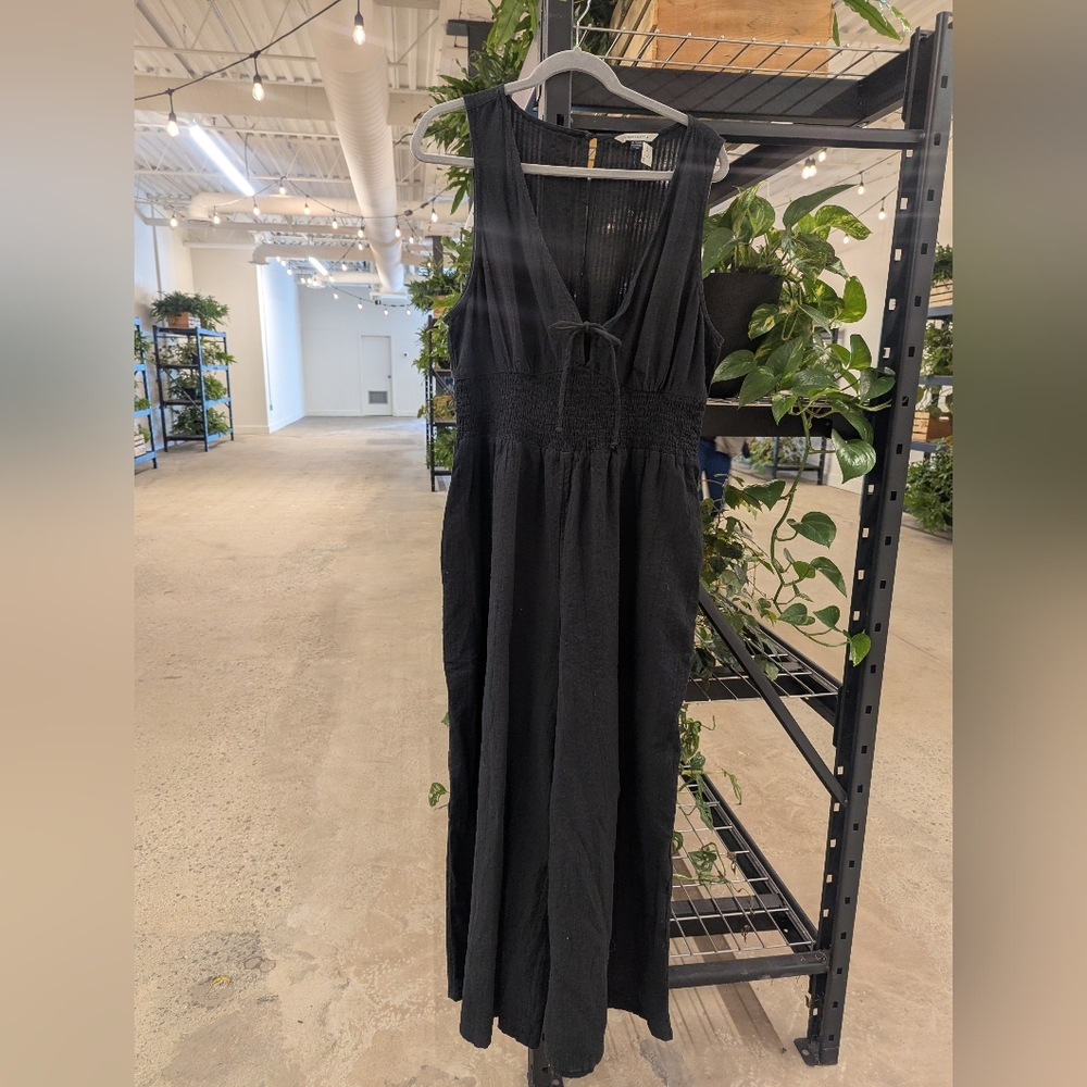 AE Smocked V-Neck Jumpsuit